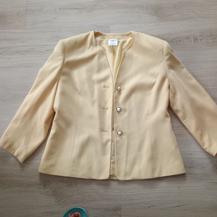 Elegancka marynarka żakiet żółta bananowy  42 r.