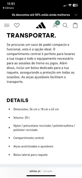 Saco desportivo Adidas