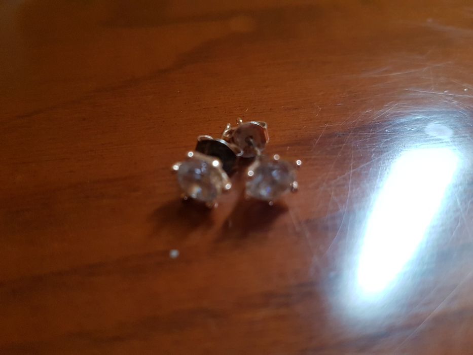 Brincos prata dourada