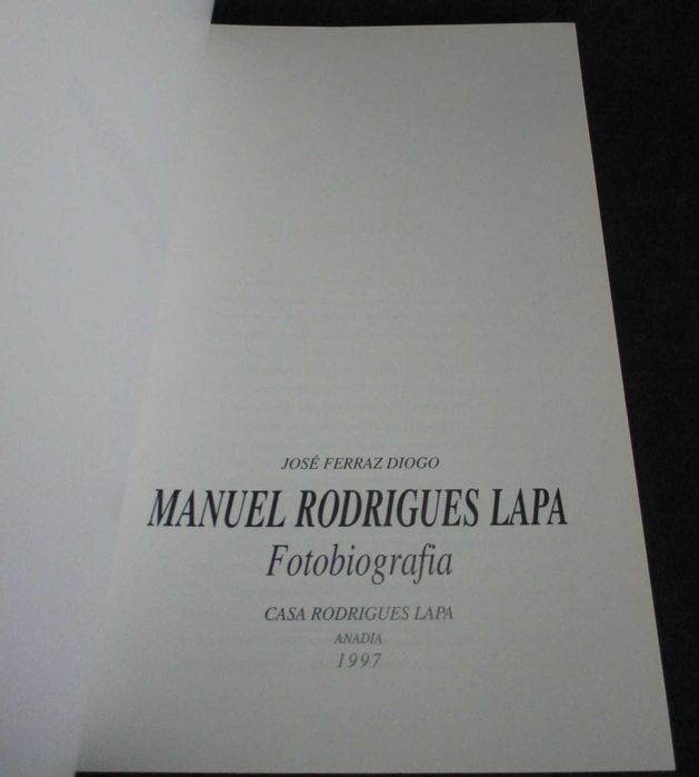 Livro Manuel Rodrigues Lapa Fotobiografia José Ferraz Diogo
