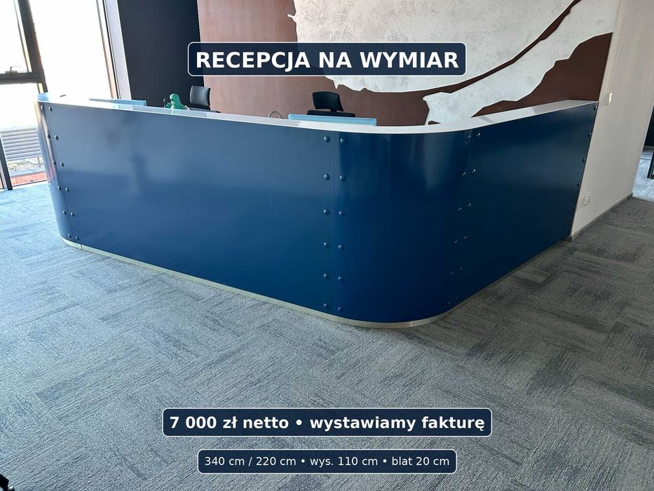 Niestandardowa lada recepcyjna