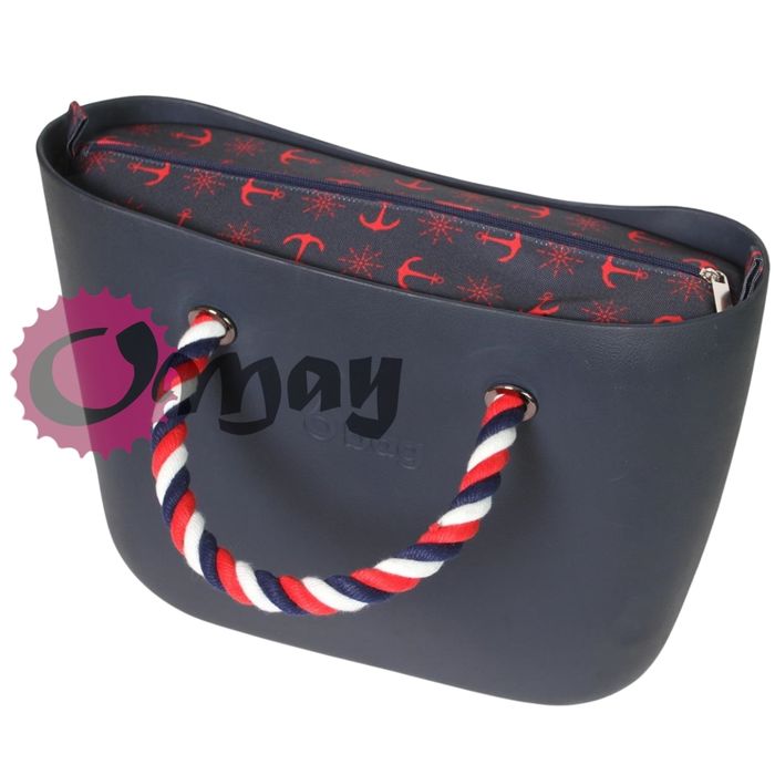 Granatowy organizer do OBAG MINI kotwice granat czerwony wkład OMAY