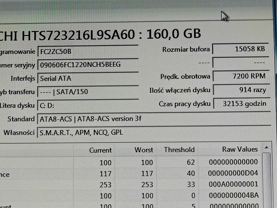 Notebook hp compaq 6910p 2GB RAM 160 GB HDD WIN7 + zasilacz