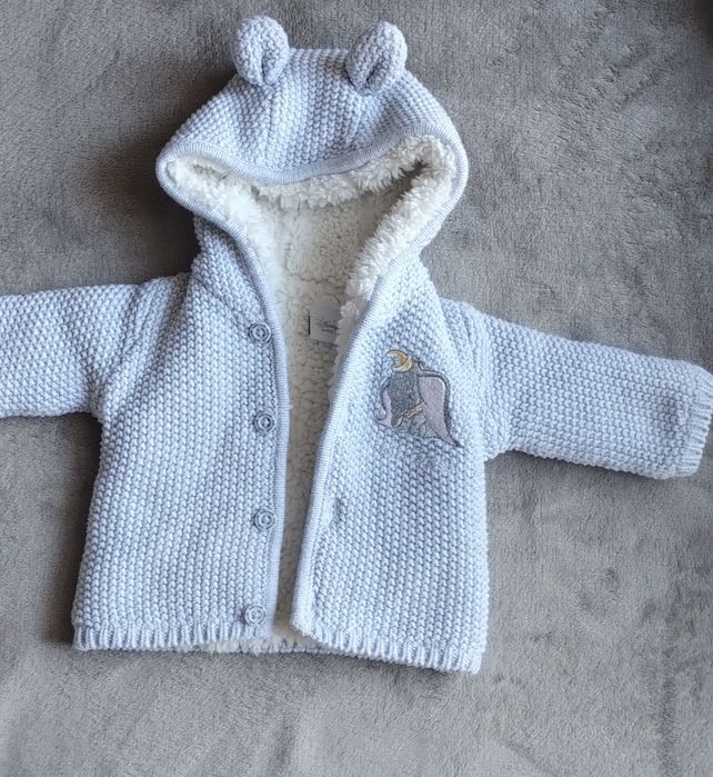 Sweterek, kurteczka z futerkiem bluza z uszami