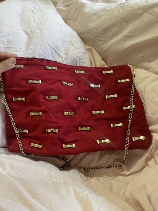 Bolsa Vermelha de Veludo