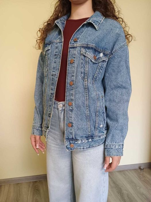 Джинсовий піджак Bershka розмір S (USA) oversize