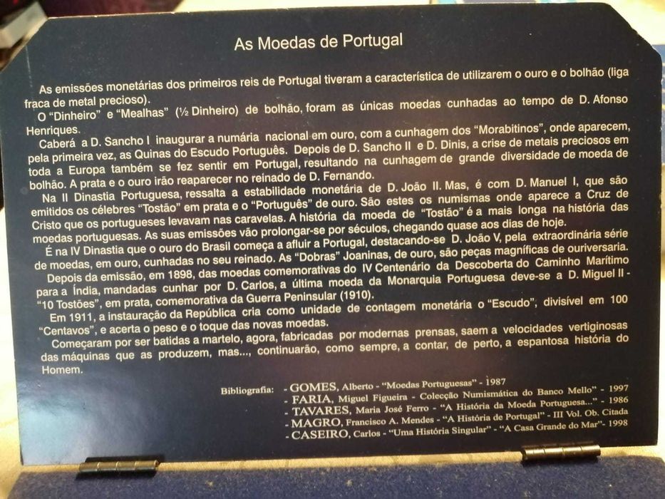 Ultimas moedas portugueas do seculo XXI - estojo em madeira