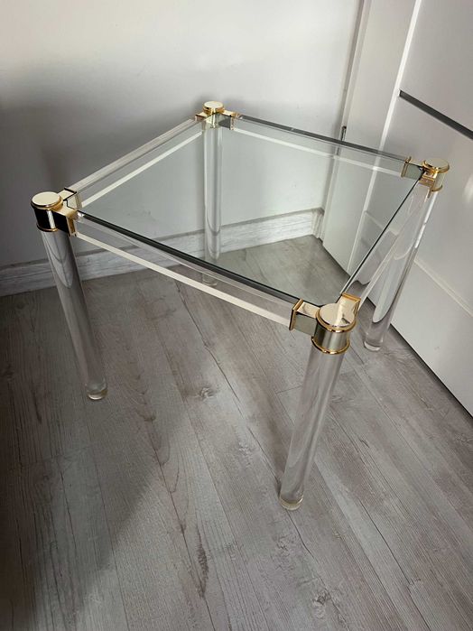 Stolik z pleksi, blat szkło