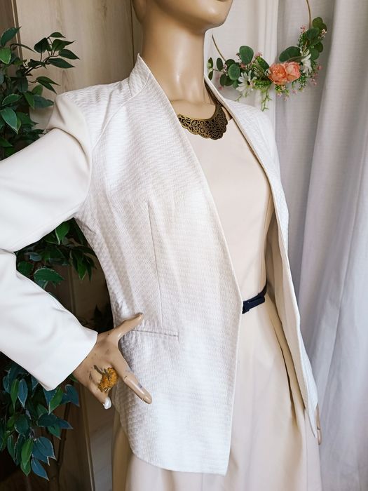 SG Kremowy śmietankowy żakiet damski 38 , M Topshop elegancka marynarka 38 , M