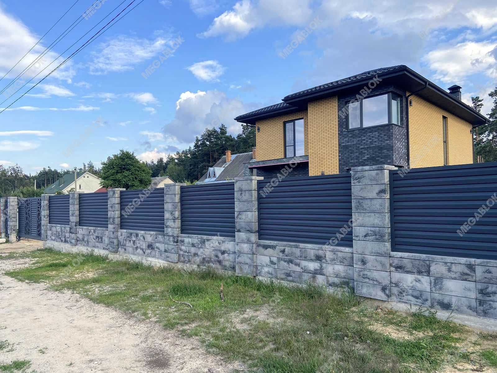Блок на паркан, модульний блок, огорожа з блоку, сучасний паркан: 200 ...