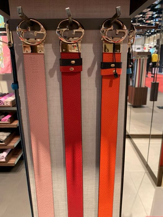 Ремень Gucci кожа натуральная двусторонний
