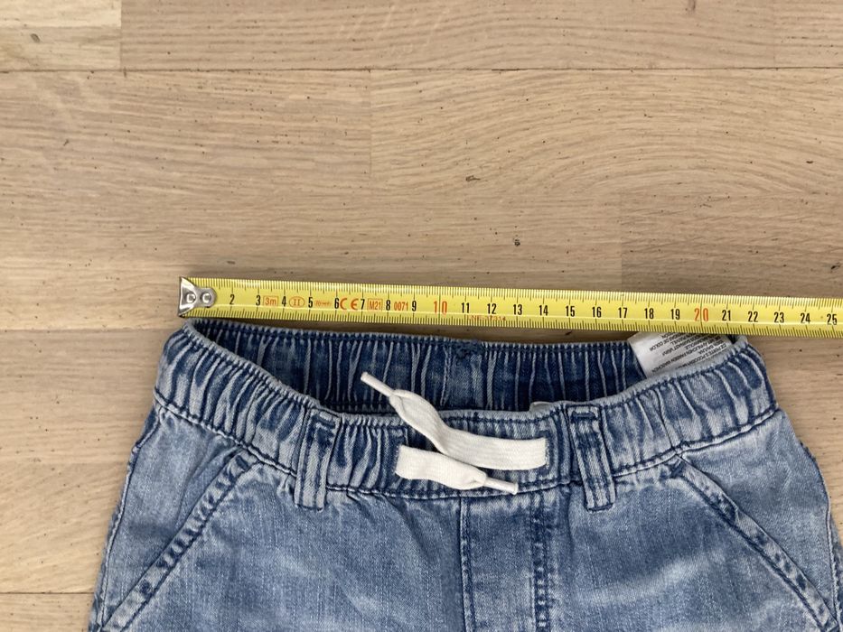 Spodnie jeansowe bojówki hm H&M 92