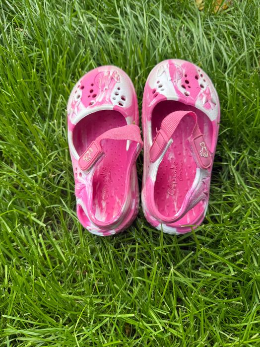 Klapki sandałki na basen piankowe różowe 23