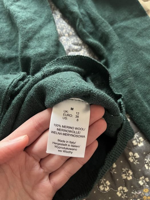 Sweter kardigan 100% wełna merino