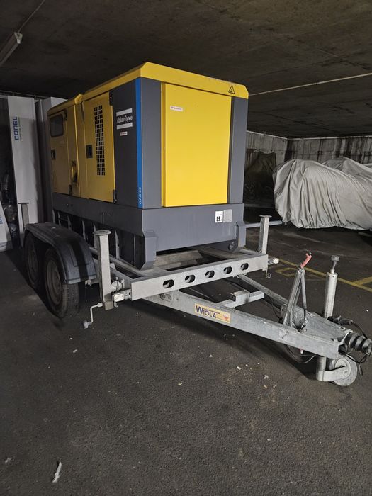 Wynajem agregatu prądotwórczego Atlas Copco QAS 60 – 60 kVA / 48 kW – przyczepa