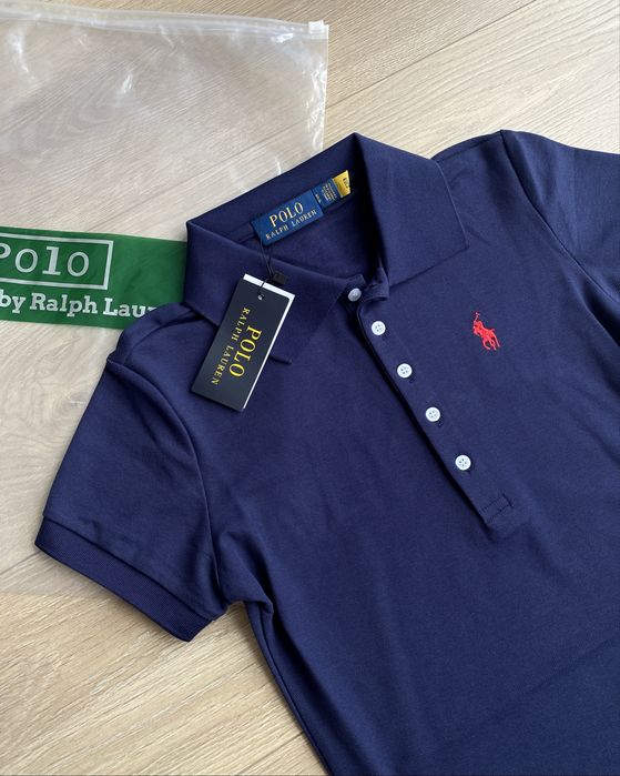 Жіноча Футболка Polo Ralph Lauren синя облягаюча