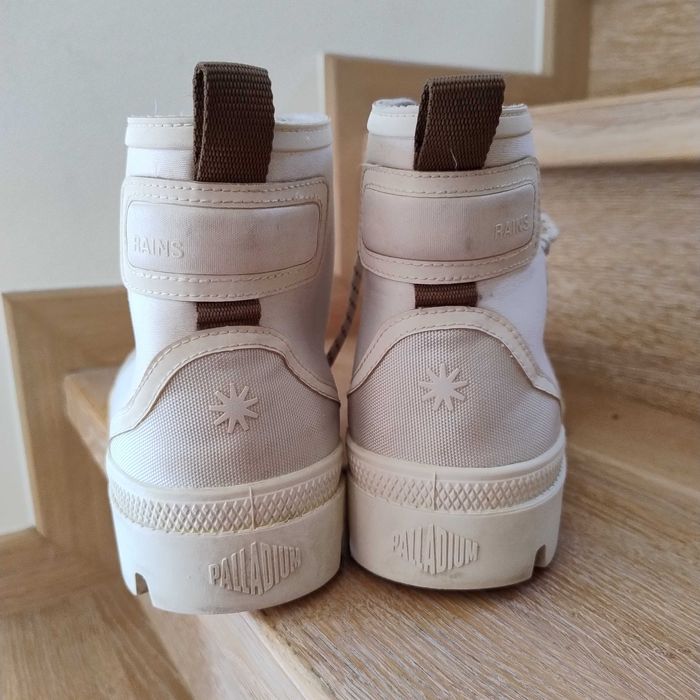 Trampki Palladium Pampa x RAINS - outdoor'owe, białe - unisex
