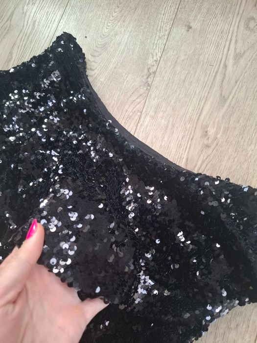 Mohito S36 cekiny SYLWESTER sukienka czarna