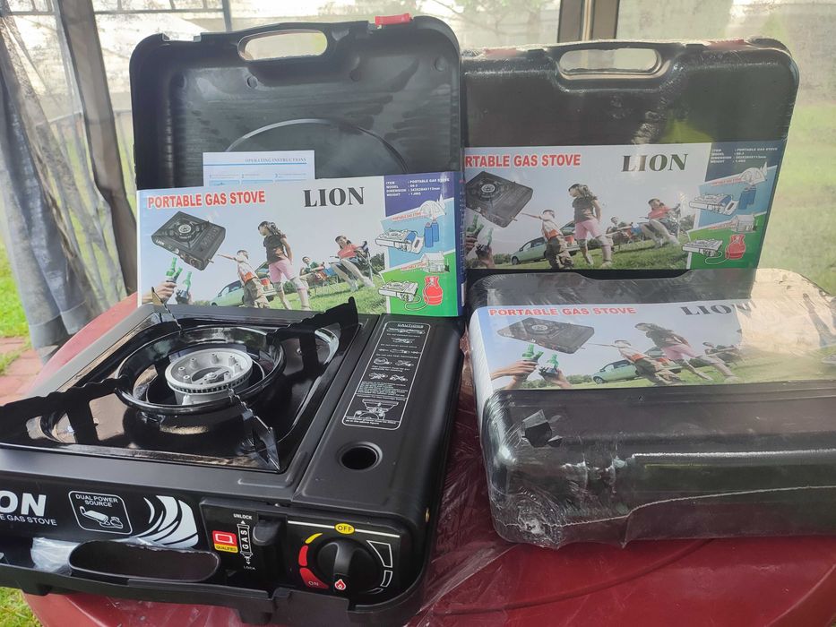 Портативна газова плита під малий балон з п'єзопідпалом кейс Нова