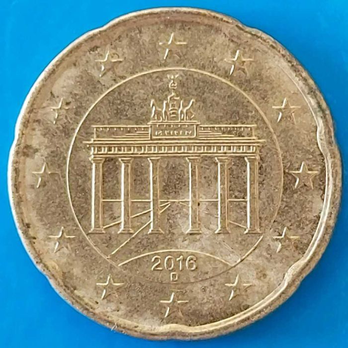 20 Cêntimos de 2016 Letra D da Alemanha