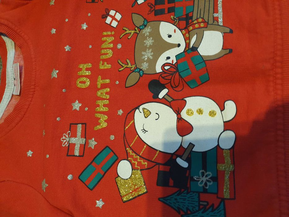 Ubranka świąteczne bluza body na gwiazdkę 86