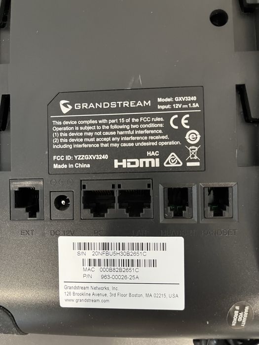 Multimedia IP телефон Grandstream GXV3240