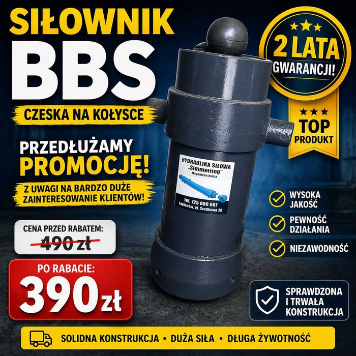Siłownik BBS czeska na kołysce