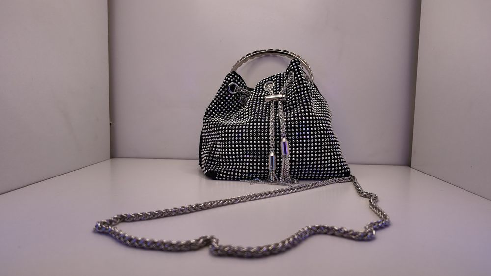 Torebka Nick Black Crystal Glam | Wieczorowa torebka z kryształkami