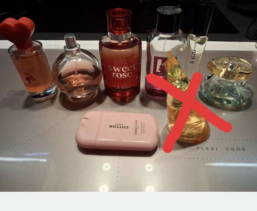 Zestaw damski 7 flakonów zapachy na wiosnę i lato, nowe i używane   Karl Lagerfeld,  Miraculum, Oriflame