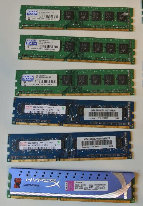 Pamięć ram DDR1 DDR2 DDR3 DDR4 1333MHz 1600MHz stacjonarny 2gb 4gb 8gb
