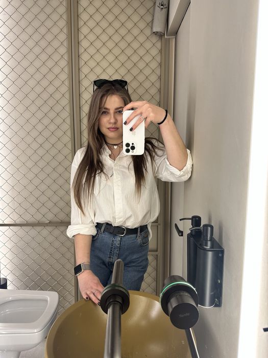 Біла сорочка Zara оверсайз