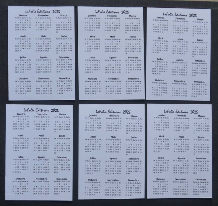 Calendarios de moinhos 6 unidades    - olx X11087
