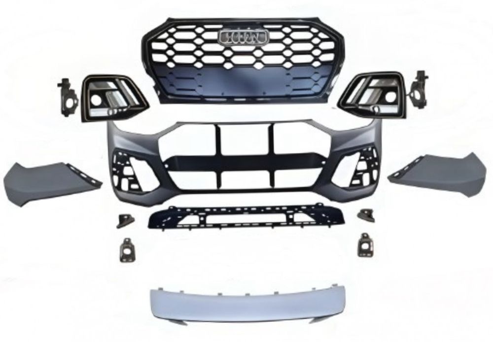 Бампер передній у зборі S-Line BLACK для Audi Q5 2021-2024