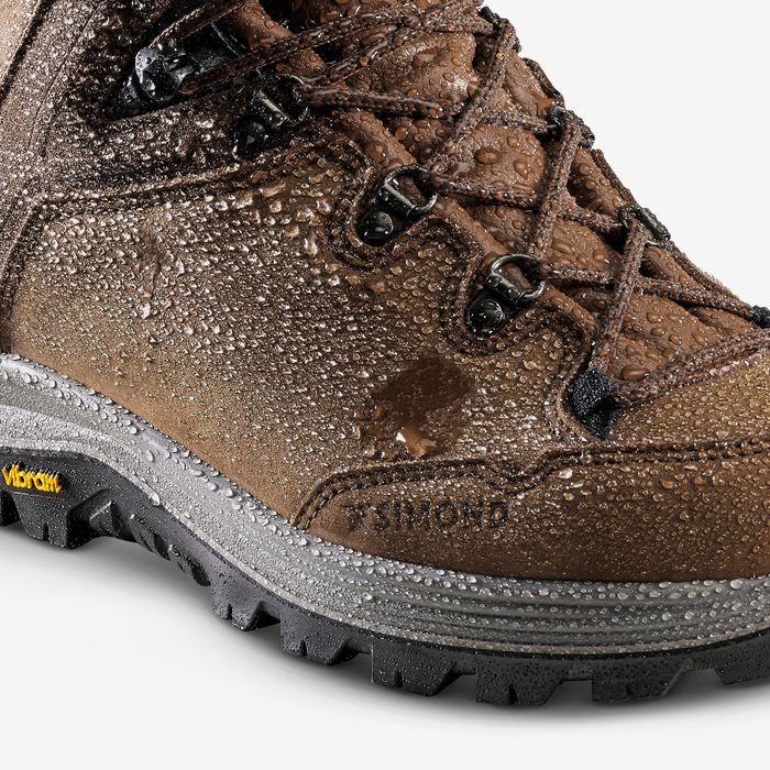 Botas de Trekking Couro Impermeáveis Homem - MT500 Cano alto