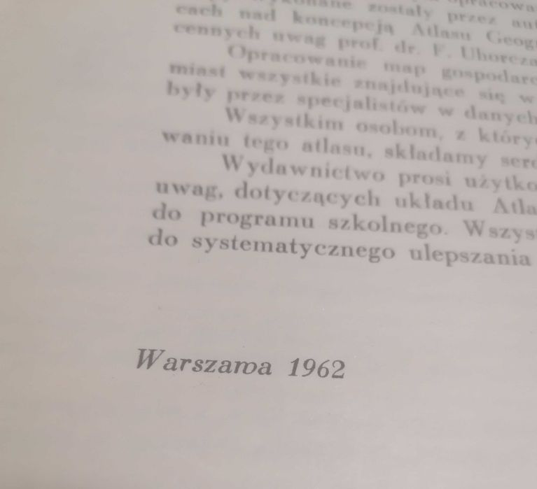 Zabytkowa stara mapa geograficzna 1962