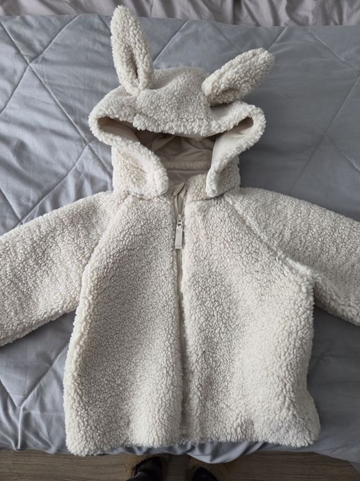 H& M pluszowa kurtka z kapturem