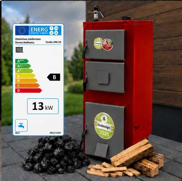 Kocioł Węglowy 13 kW | Klasa 5 | Ecodesign | Solidny Piec CO