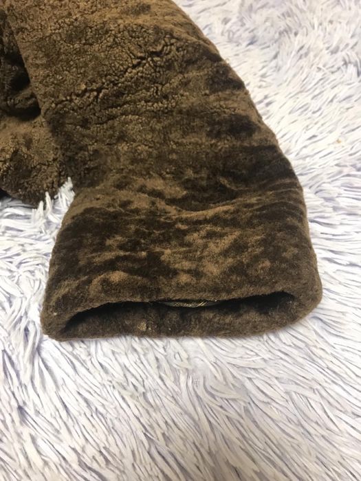 Полушубок натуральный/ цигейка под каракуль