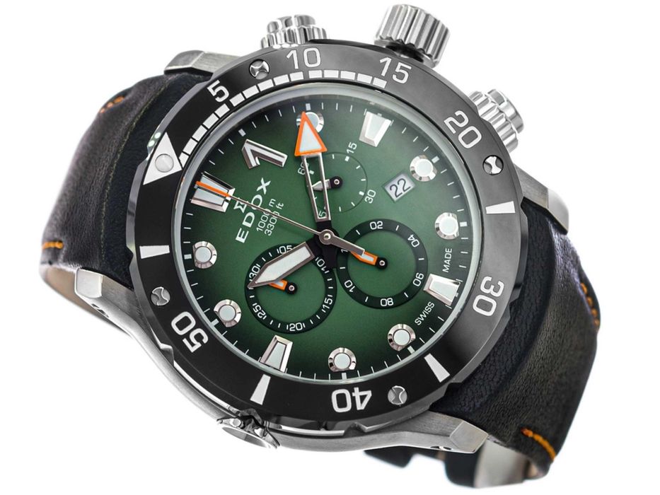 Edox CO-1 Quartz Chronograph Tytan 1000 m