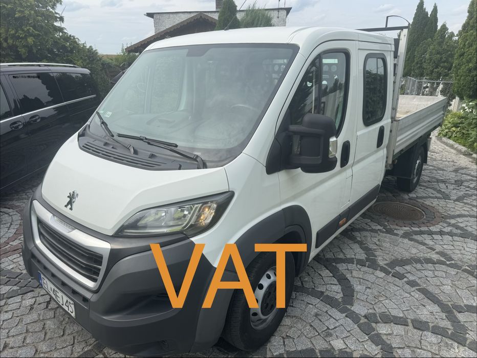 Peugeot Boxer klima webasto brygadówka wywrotka 3 stronny 7 osobowy