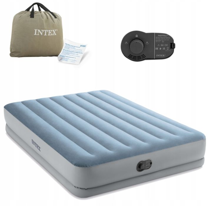 Materac dwuosobowy Intex 203 x 152 x 36 cm niebieski