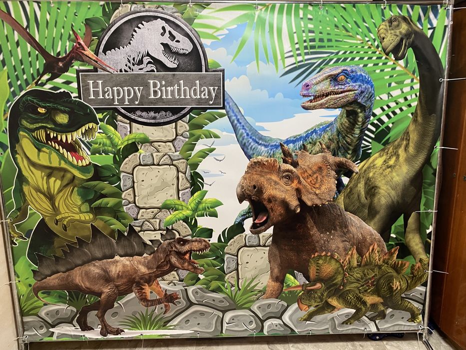 Баннер фотозона динозавры