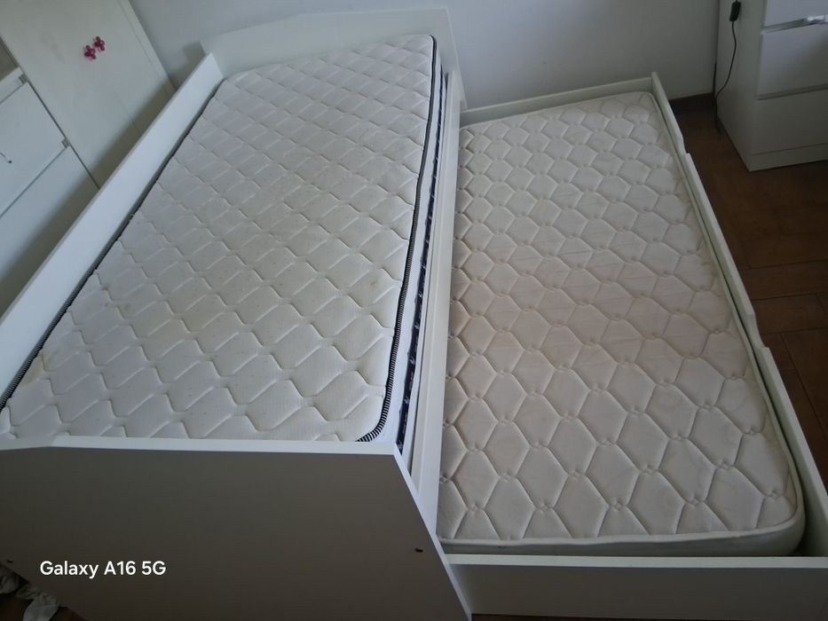 Cama branca solteiro 2,00x1,00