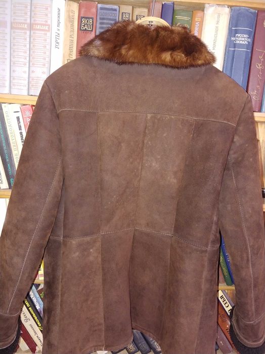 Дубленка. Натуральный мех. Воротник норка. 46 размер