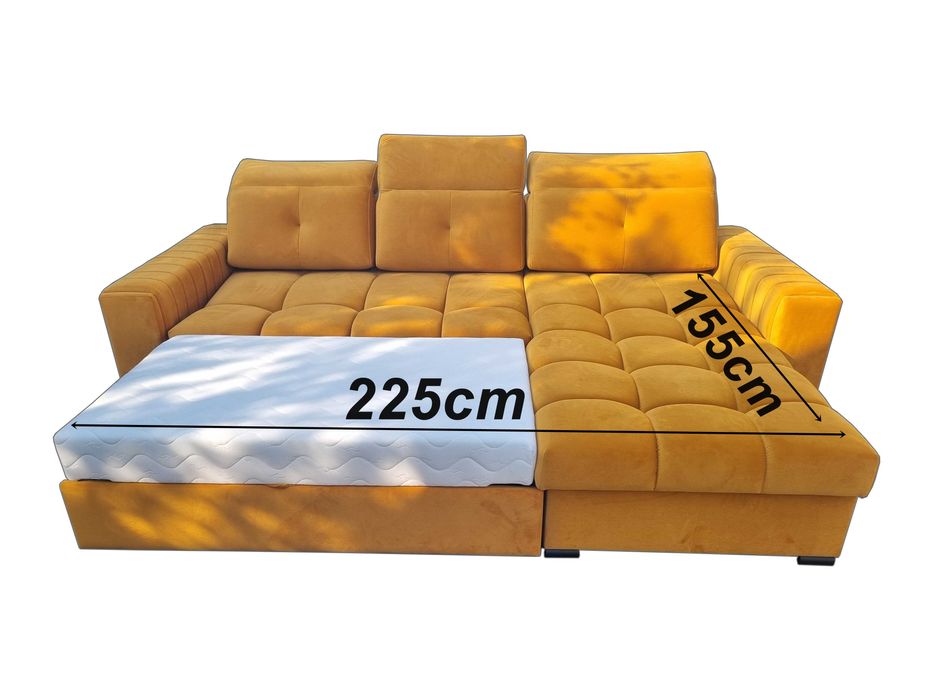 Narożnik ROYAL mega duże spanie 225x155cm