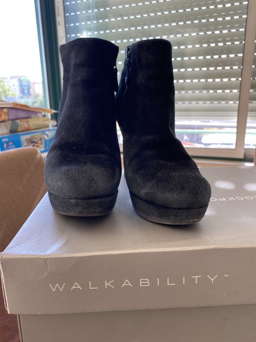 Botins pretos Senhora Rockport, 37 (super confortáveis)