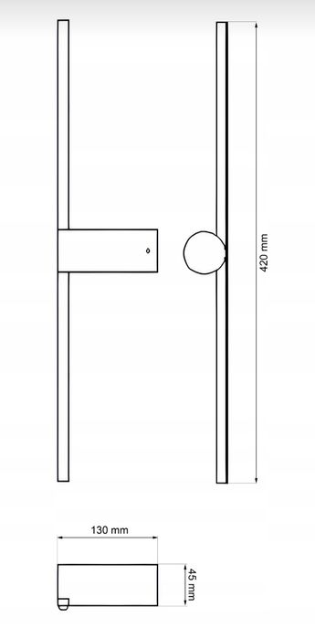 Lampa ścienna LED 42 cm Oki I slim złota