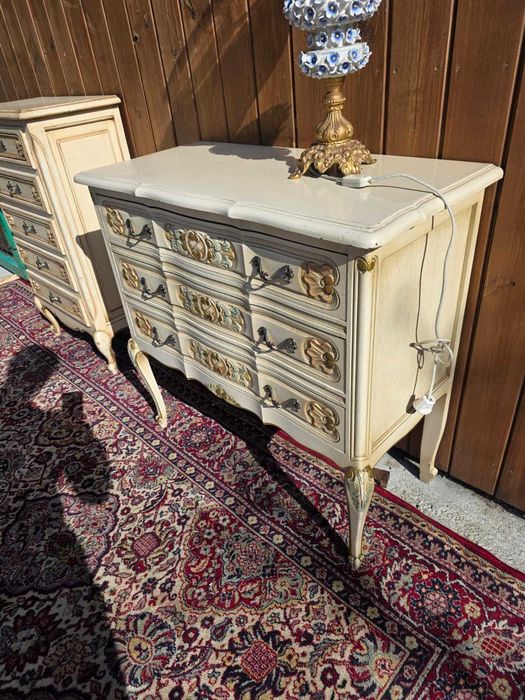 Komoda Ludwik 3 szuflady kremowa 85x39x80 cm #789 Stylowy Węgrów