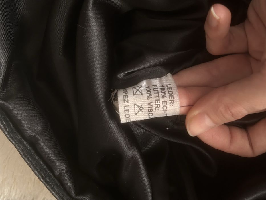 Kurtka skórzana 100% skóra z paskiem damska
