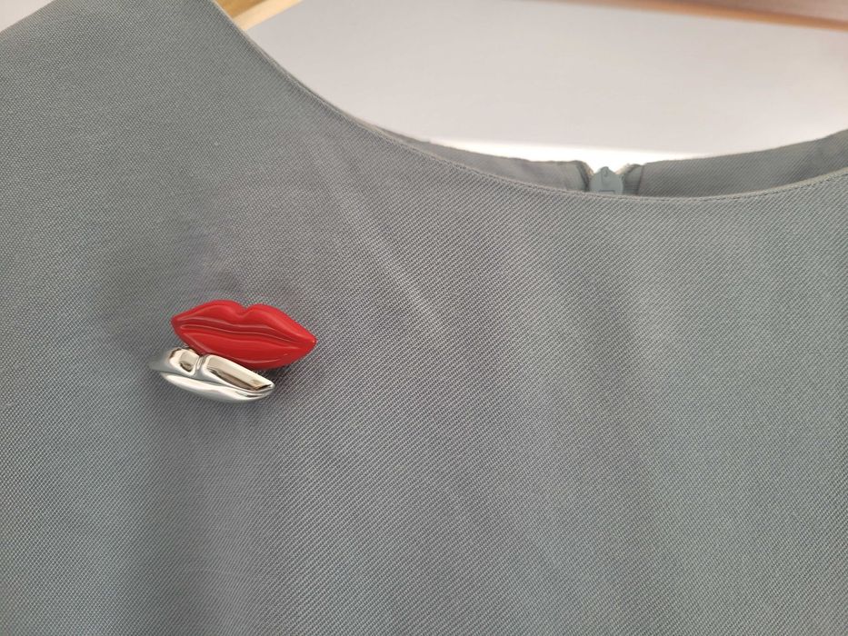 Sukienka belette M niebieska bawełna wiskoza